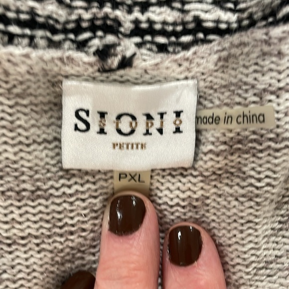 Waterfall opening long cardigan knitted crocheted earth toned long sleeve layer - Picture 3 of 7